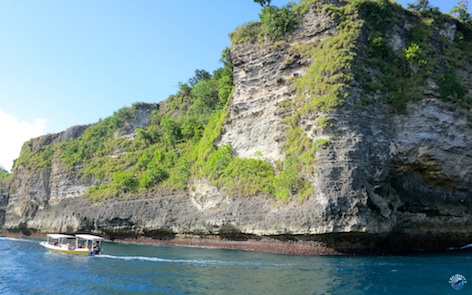 Falaises de calcaire de nusa Penida